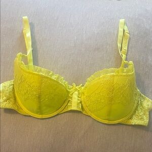 La Perla Demicup Bright Yellow Lace Bra